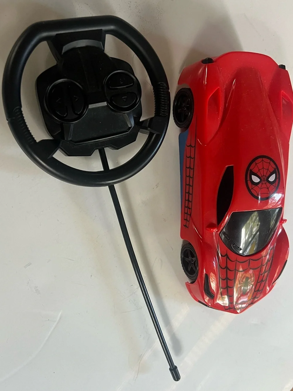 Marvel Red Spider-Man Remote Control Race Car with Black Controller